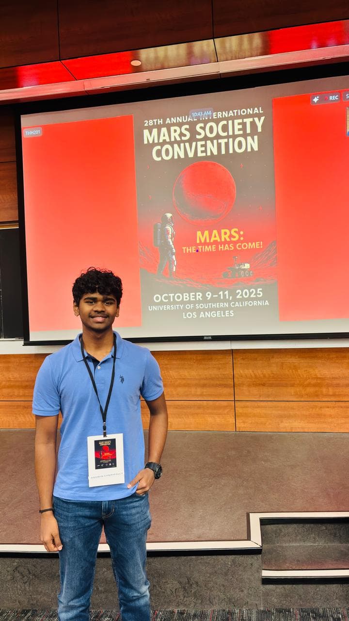 Ashwin at Mars Society Convention 2025